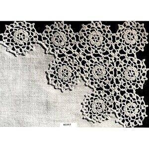 Vintage 1948 Handkerchief Edgings Tatting Crochet Pattern 6119 Irish Lace Doily